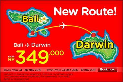 Air Asia New Route, Bali - Darwin